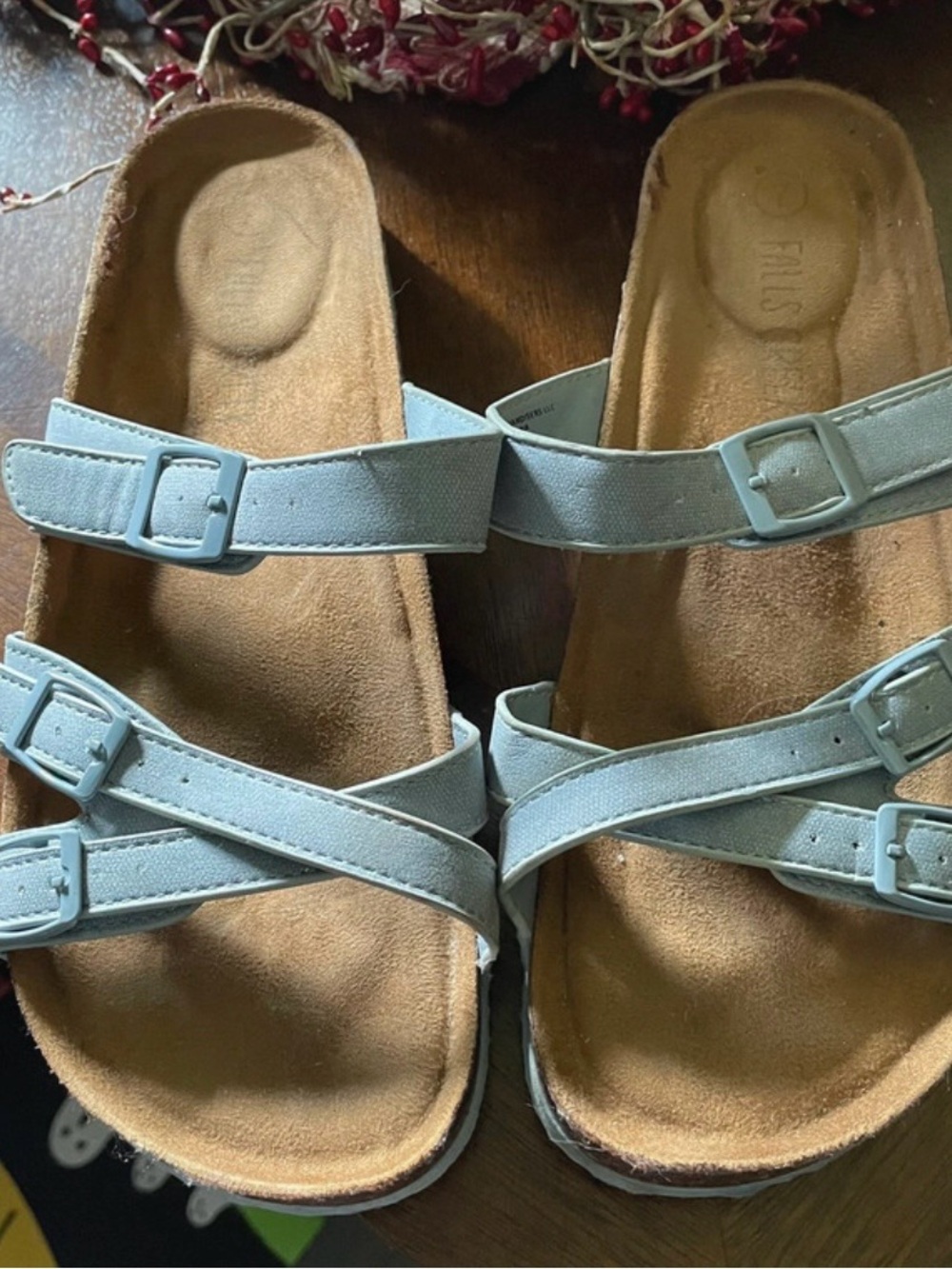 Light blue Falls creek Sandals with Adjustable Buckles